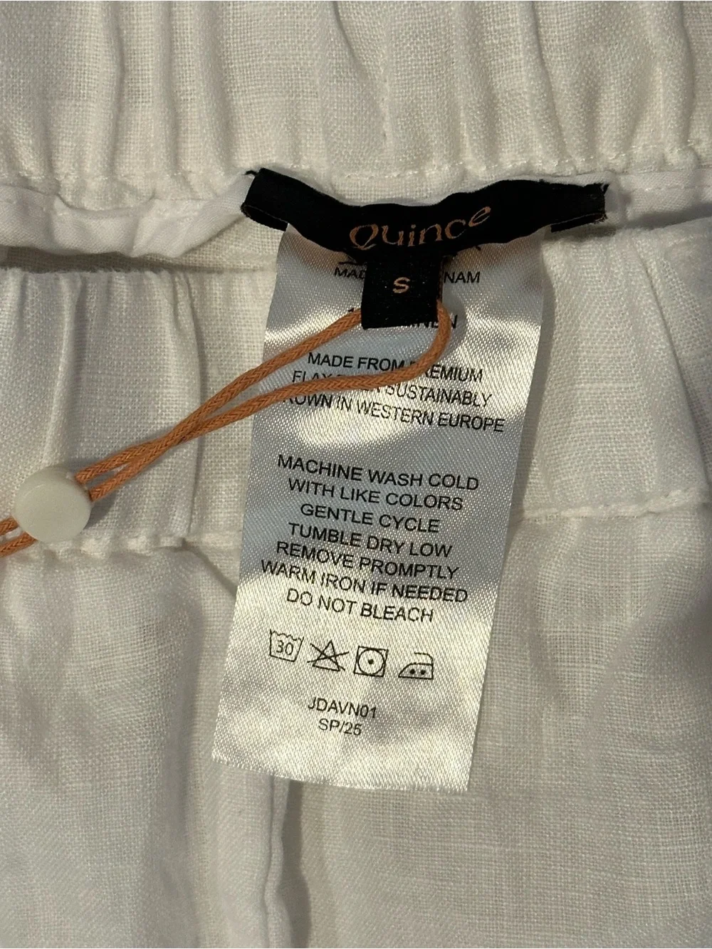Quince White Women’s Linen-Blend Chinos